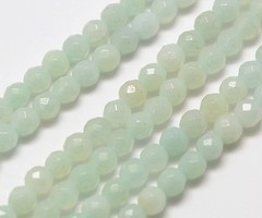 Natural Amazonite Gemstone Faceted Beads 2mm, strand 40cm, 180 pieces