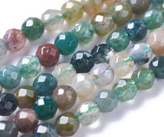 Natural Indian Agate Faceted Beads 2mm, strand 40 cm, 180 pieces