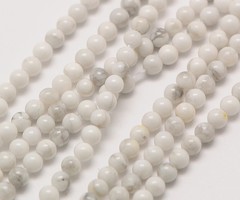 Natural Howlite Gemstone Beads 2mm, strand 40cm, 174 pieces