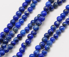 Natural Lapis Lazuli Grade AB Gemstone Beads 2mm, strand 40cm, 174 pieces