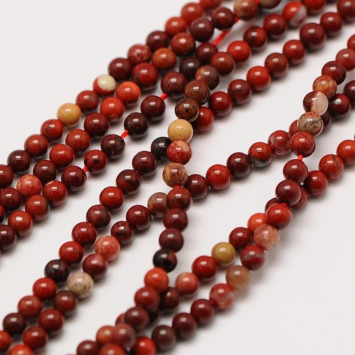 Natural  Red Rainbow Jasper Gemstone Beads 2mm, strand 40cm, 174 pieces