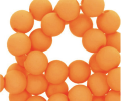 200 pieces Matte Orange Acrylic Beads 4mm