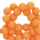 100 pieces Matte Orange Acrylic Beads 6mm