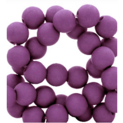 200 pieces Matte Purple Acrylic Beads 4mm 