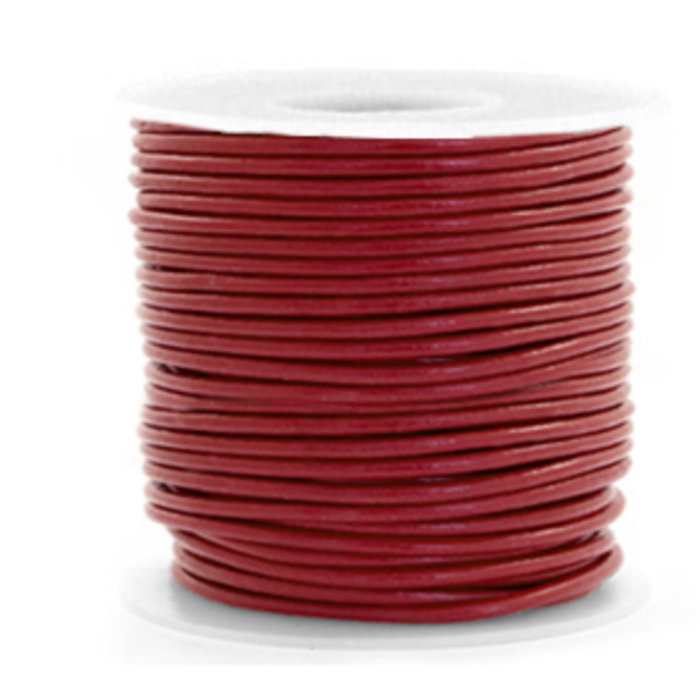 DQ Leather 1mm Red Brown, 2 meter
