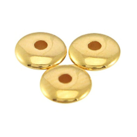 50 pieces Designer Quality Beads 4x1.5mm Nickel Free Golden