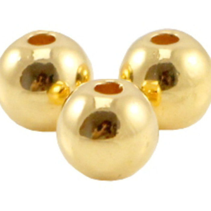 20 stuks Designer Quality Rond Kralen 3mm Nikkelvrij Gold Plated