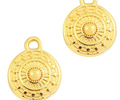 Designer Quality Bohemian Bedel Gold Plated 11x9mm Nikkelvrij