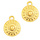 Designer Quality Bohemian Charm Round Gold Plated Nickel Free 11x9mm