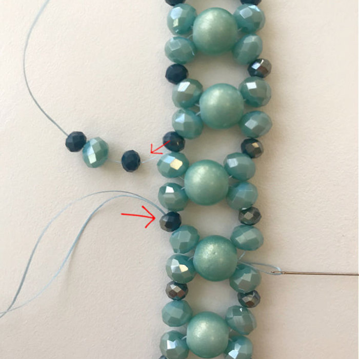 How to make a Chique Beadwork Pattern Bracelet inspi417