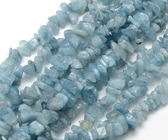 Natural Aquamarijn Chips 5~14x4~10mm, Streng 40cm, circa 110 stuks