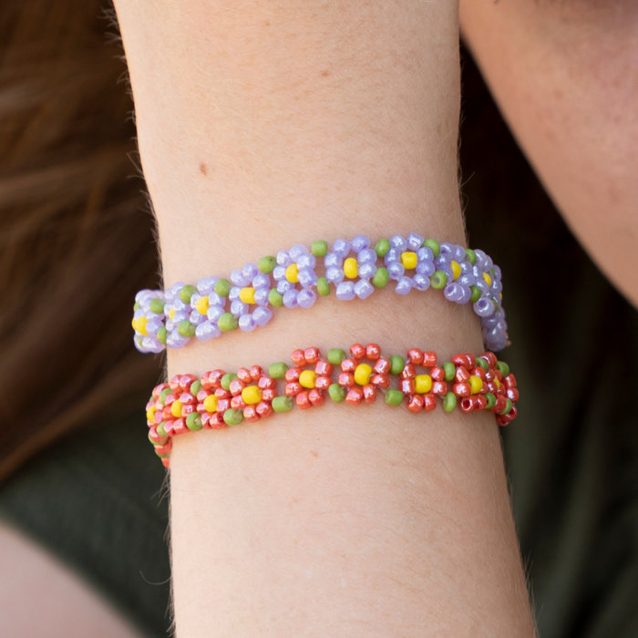 Bloemetjes Beadwork Armbandje Maken met Rocailles inspi337