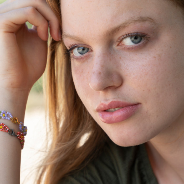 How To Make A Flower Beadwork Bracelet With Seed beads inspi337