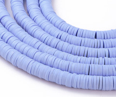Katsuki Fimo Disc Beads 6mm Lilac, strand 350 pieces