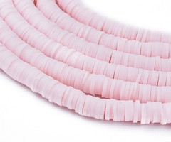 Katsuki Fimo Disc Kralen 6mm Licht Roze, streng 350 stuks