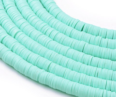 Katsuki Fimo Disc Kralen 6mm Mint, streng 350 stuks