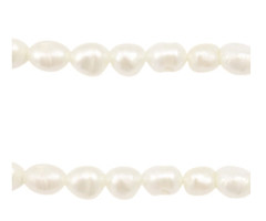 Zoetwater Parels 5~6mm Natural White, ongeveer 70 stuks