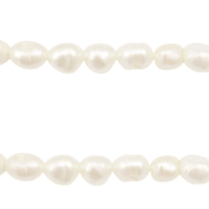 Zoetwater Parels 5~6mm Natural White, ongeveer 70 stuks
