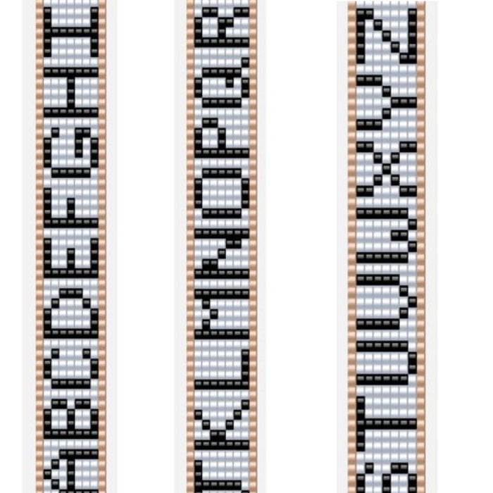 Bead Loom Bracelet Alphabet 5 Designs All Letters Alphabets Bracelet Pattern  Chart PDF - Etsy