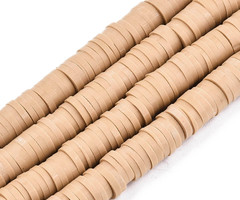 Katsuki Fimo Disc Kralen 6mm Beige, streng 350 stuks