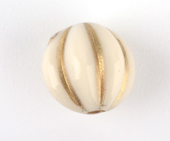 20 stuks Vintage Acryl Kralen Rond Metaal Goud Beige 8mm