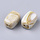 Gemstone Look Acryl Kralen Kubus Wit Camel 13x7.5mm, 10 stuks