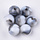 Gemstone Look Acryl Beads Round Light Grey 8mm, 50 pieces