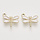 Bedel Libelle Gold Plated Wit 14.5x15.5mm