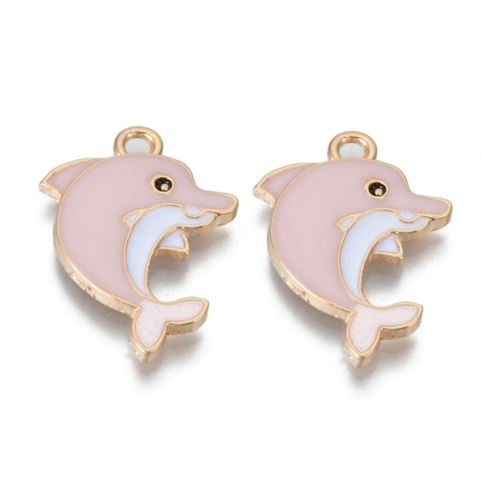 Bedel Dolfijn Roze 24x17mm