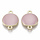 Round Link Gold Pink 17x13mm