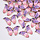Butterfly Charm Gold Pink Purple 15.5x22mm