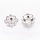 Tibetan Bead Cap Silver Plated 8x3mm, 20 pieces