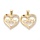 1032 Heart with MOM Charm with Zirconia Gold 18.5x19mm