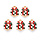 Christmas Present Charm Golden Red 14x10mm