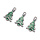 Kerstboom Bedel Groen Zilver 23.5x14mm