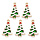 Kerstboom met Ster Bedel Groen Rood 27x16mm