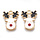 Christmas Rudolf Deer Charm Gold 17x13mm