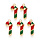 Candy Cane Charm Red 20x9mm