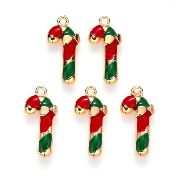 Candy Cane Charm Red 20x9mm