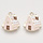 1001 Gingerbread House Charm Gold Pink 19.5x17mm