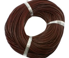 3 meter DQ Leer 1mm Bruin