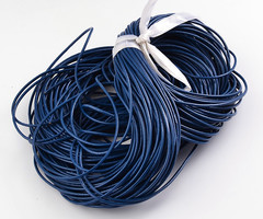 3 meter DQ Leer 1mm Blauw