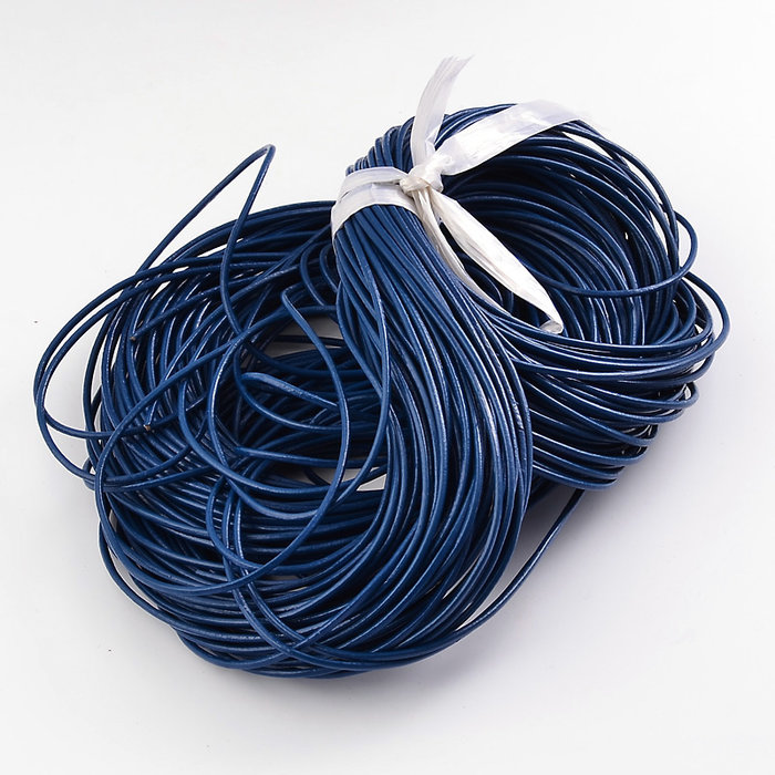 DQ Leer 1mm Blauw, 3 meter