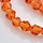 Faceted Glassbeads Bicone Orange 4mm, 90 pieces