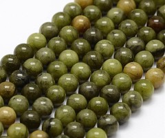 Natural Green Jade Beads 6mm, strand 60 pieces