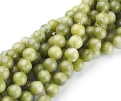 Natural Jade Edelsteen Kralen Olijf 8mm, streng 45 stuks