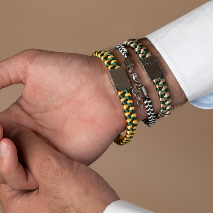 How to Braid a Men's Bracelet with Satin or Waxed Cord Inspi355