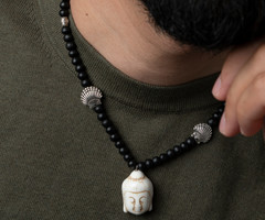 Make Mens Necklace  with Buddha Charm