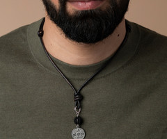 Heren Ketting Maken van Leer met Dubbele Bedel