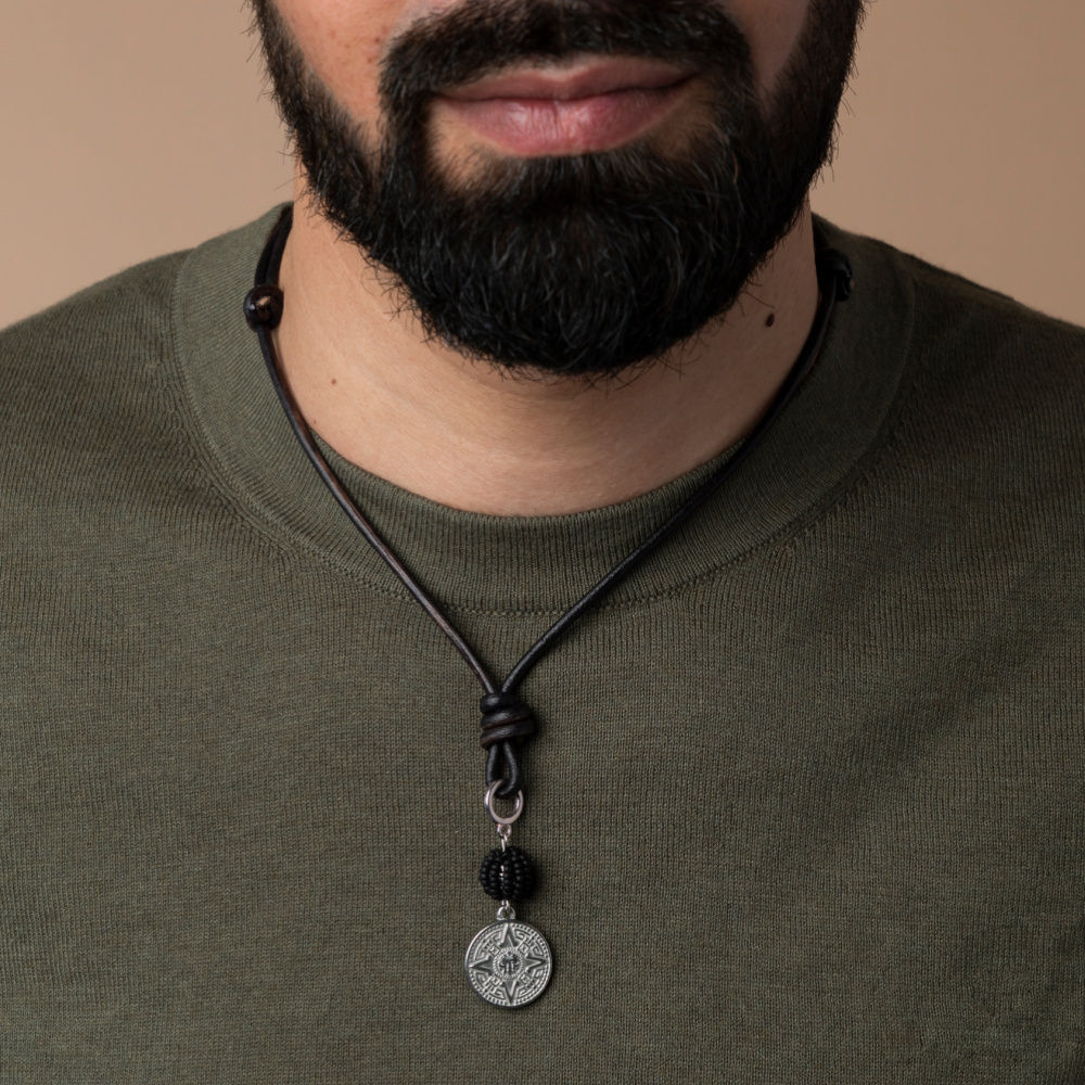 Make Leather Mens Necklace with Double Charm - Beads & Basics